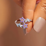 BAGUE GRACE BLEU VIOLET - (RÉGLABLE)