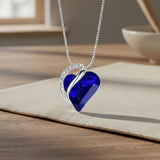 Collier en saphir avec cœur infini