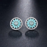 BOUCLES D'OREILLES EN FLEUR DE CRISTAL