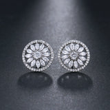 BOUCLES D'OREILLES EN FLEUR DE CRISTAL
