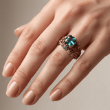 BAGUE FORÊT ENCHANTÉE OR ROSE