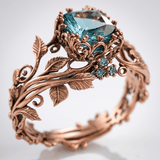 BAGUE FORÊT ENCHANTÉE OR ROSE