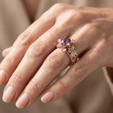 BAGUE FLORA OR VIOLETTE