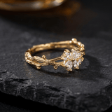 BAGUE EN BRANCHE D'OR - AJUSTABLE