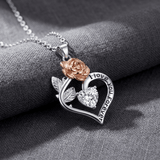 COLLIER CŒUR ROSE ÉTERNEL
