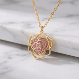 COLLIER CHARME ROSE FLORAL