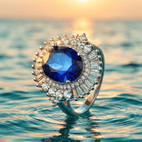 BAGUE HALO PROFOND - (RÉGLABLE)