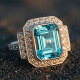 BAGUE CRISTAL AQUA