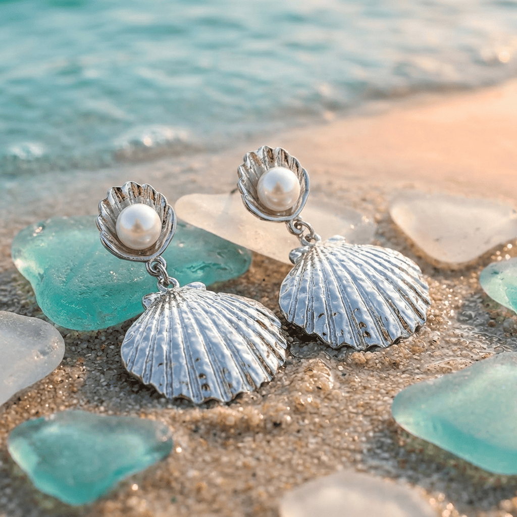 BOUCLES D'OREILLES EN COQUILLAGE
