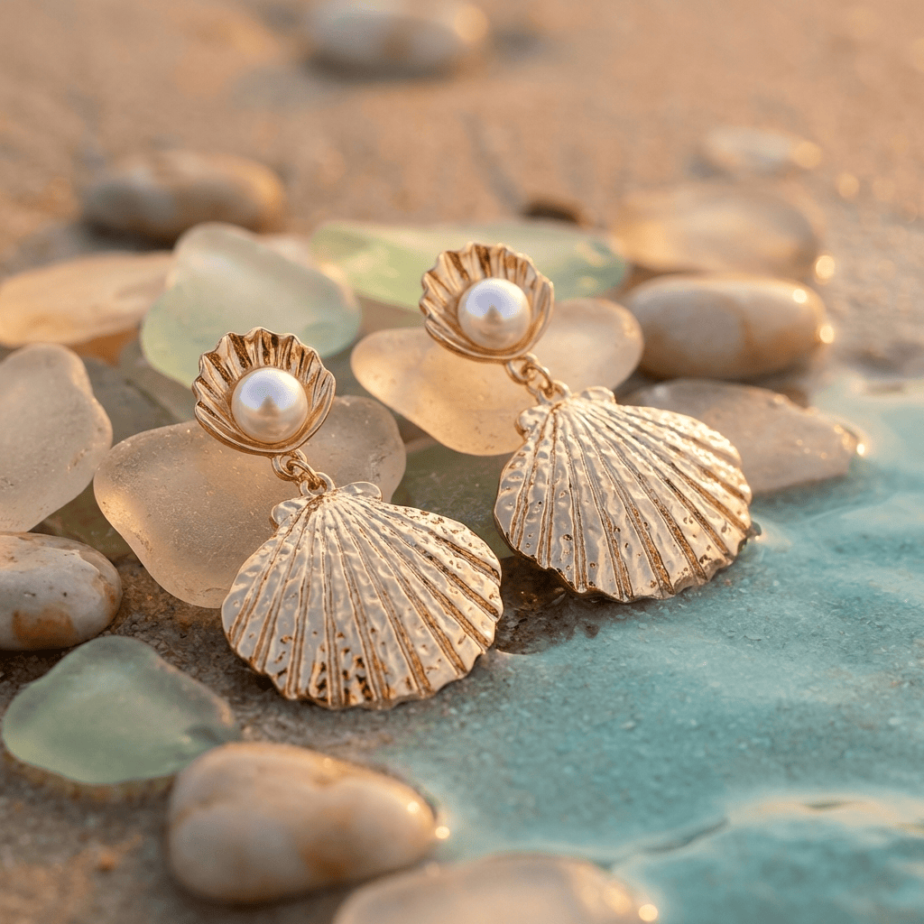BOUCLES D'OREILLES EN COQUILLAGE