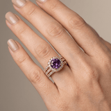 BAGUE EN AMÉTHYSTE D'OR