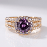BAGUE EN AMÉTHYSTE D'OR