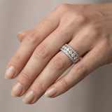 BAGUE EMPILABLE EN ZIRCONIUM ARGENTÉ