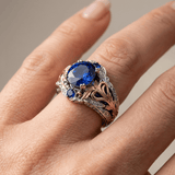 BAGUE BLEUE ROYALE & OR