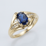 BAGUE MAJESTÉ OR & BLEU