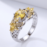 BAGUE COURONNE EN FLEUR D'OR