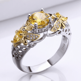 BAGUE COURONNE EN FLEUR D'OR