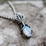 COLLIER PENDENTIF LOTUS ARGENT