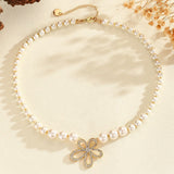 COLLIER CHARME JARDIN DE PERLES
