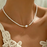 Collier Minimal en Turquoise et Perles