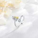 Bague en Argent Sterling 925 avec Zirconia – Réglable et Fait à la Main
