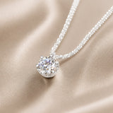 Collier Éternité avec Zircons en Or Blanc