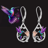 Magnifique Collier avec Colibri pour Femmes avec Boucles d'Oreilles Offertes