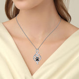 Collier Lucky Paw avec Cœur, Os et Infini – Pendentif "Toujours dans Mon Cœur"