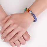 Bracelet Mémorial Pont Arc-en-Ciel – Cadeau avec 7 Perles Chakra pour la Perte d'un Animal