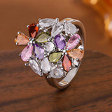 BAGUE AUX PÉTALES COLORÉES