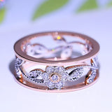 BAGUE RAYONNANTE ROSE