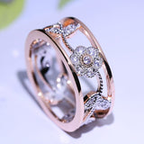 BAGUE RAYONNANTE ROSE