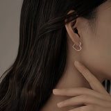 Boucles d'oreilles en cœur doré en acier inoxydable