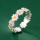 BAGUE COURONNE PÂQUERETTE - (AJUSTABLE)