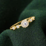 BAGUE HALO EN OR VINTAGE