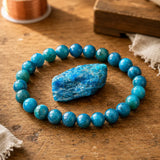 Bracelet en Apatite Bleue pour Clarté, Motivation et Expression de Soi