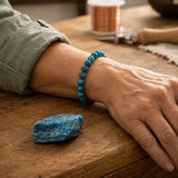 Bracelet en Apatite Bleue pour Clarté, Motivation et Expression de Soi