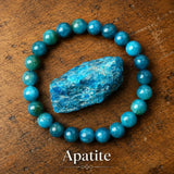 Bracelet en Apatite Bleue pour Clarté, Motivation et Expression de Soi