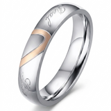 Bague couple éternel | Or blanc