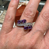Bague fluide Lavande | Or blanc