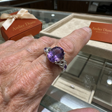 Bague nœud en améthyste | Or blanc