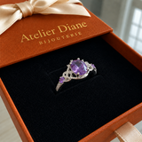 Bague nœud en améthyste | Or blanc