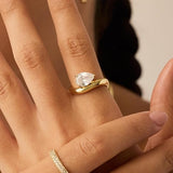 Bague promesse ondulée | Or