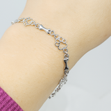 Bracelet en Argent Pur Édition Limitée avec Charme en Forme de Patte de Chien et d'Os