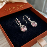 Boucles d'oreilles Rosalith torsade lumineuse | Or blanc