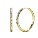 Boucles d'oreilles Sorel pavées | Or blanc