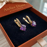 Boucles d'oreilles Zéphira couronne lumineuse | Or rose