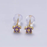 Boucles d'oreilles avec motif floral délicat | Or