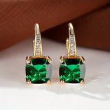Boucles d'oreilles en anneau en pierre mystique | Or