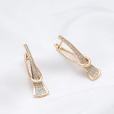 Boucles d'oreilles en cristal à couches radieuses | Or